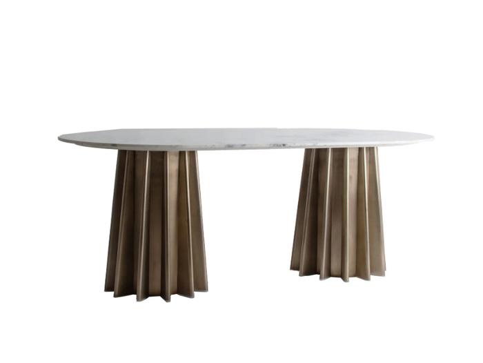 LEZEY - Oval marble dining table _ Vical Home